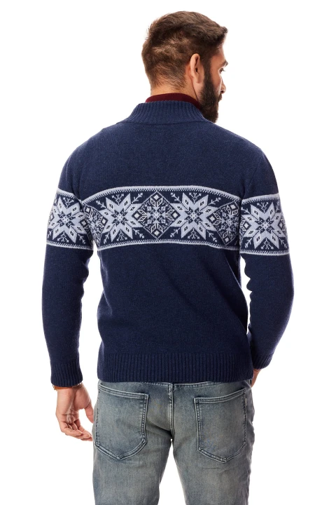 Lanieri-Fashion-granatowy-sweter-meski-norweski-wzor-niebieski-welna-troyer-krótki-zamek.jpg