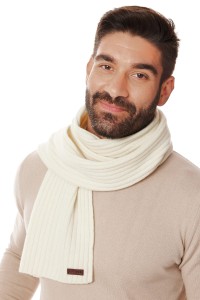 Szalik kremowy 10% kaszmir i 90% wełna | Lanieri Fashion