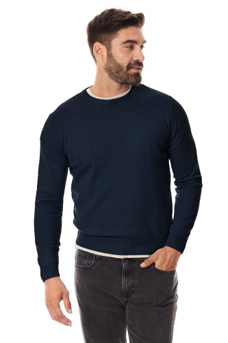 Lanieri Fashion sweter męski półgolf granatowy 10-102-01-W kolor 144 - A12.jpg