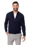 Sweter męski granatowy zapinany na zamek  | Lanieri Fashion