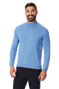 Niebieski sweter męski półgolf | Lanieri Fashion