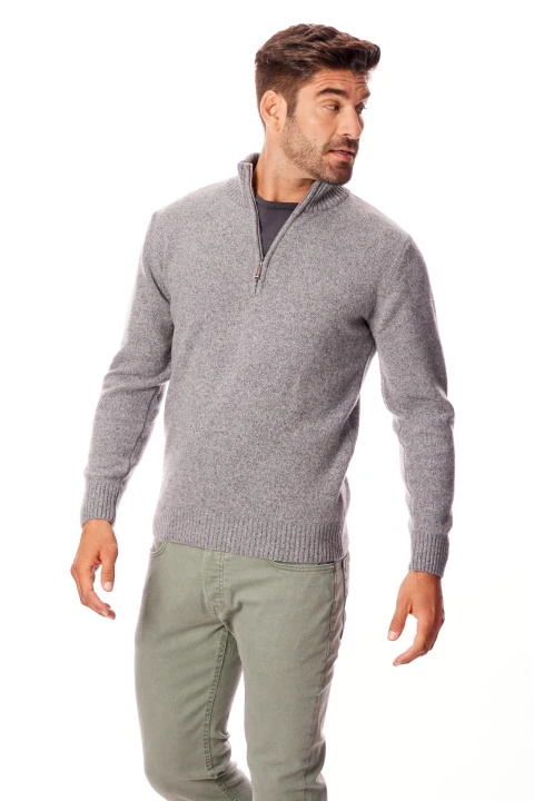 Lanieri-Fashion-popielaty-sweter-meski-wysoka-stojka-wzor-troyer-welna-zamek-elegancki-modny.jpg